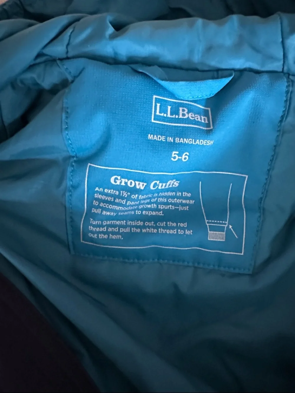 L.L. Bean Kids Two-Tone Teal and Navy Snowsuit - Picture 4 of 8